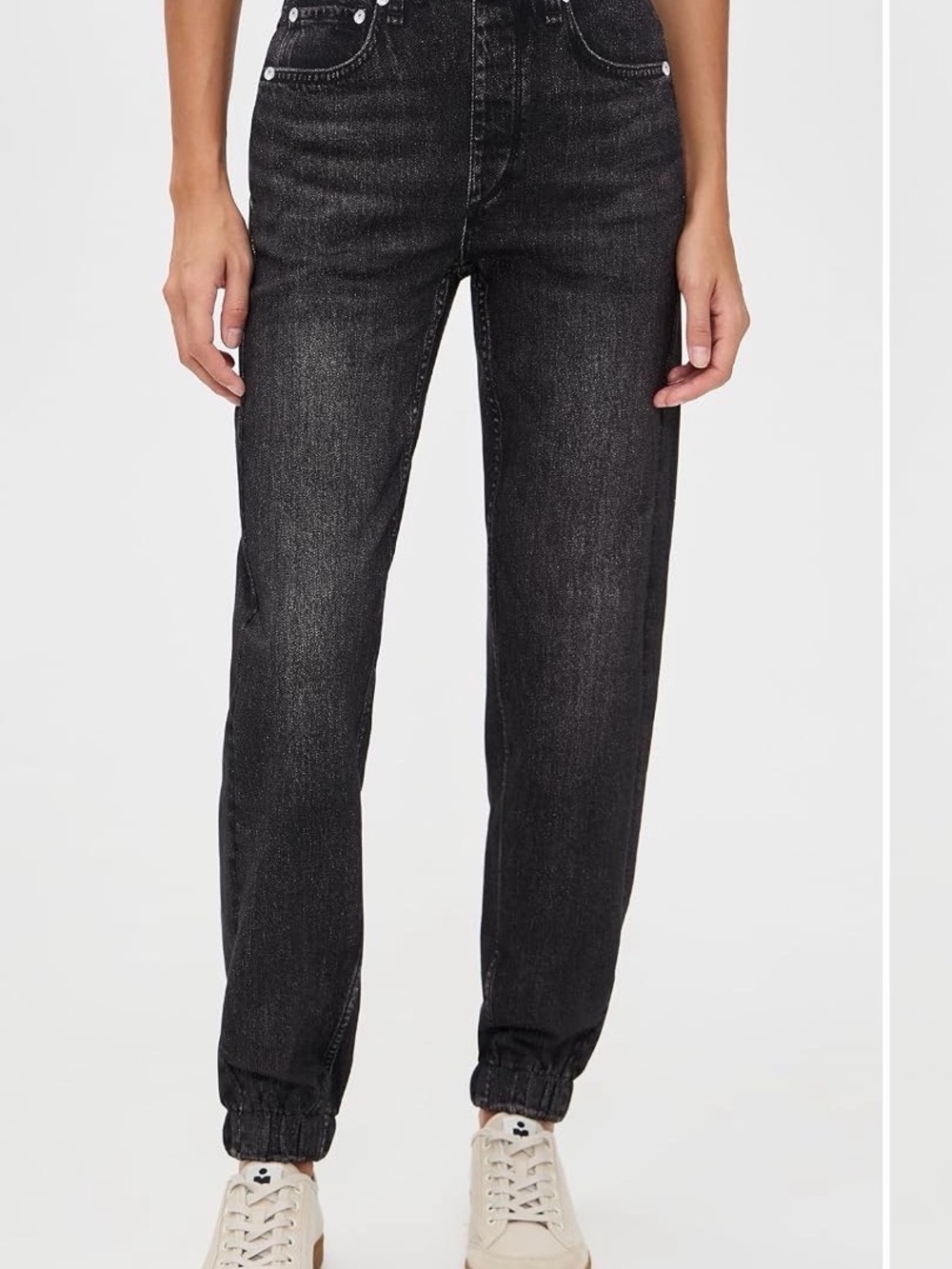 rag & bone Woman’s Miramar Black Jean Jogger Sweatpants